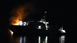 Bodrum'da sürat teknesi yandı: 2 yaralı
