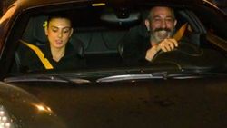 Cem Yılmaz'ın Ferrari'siyle sevgilisini gezdirdi