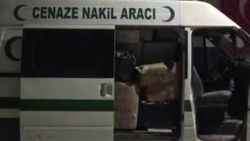 Cenaze aracından kaçak sigara çıktı
