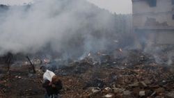 Çorum'da çıkan yangında 29 ev kül oldu