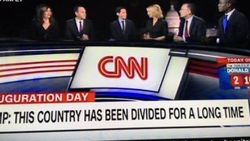 CNN Trump'ın yemin töreni sırasında siyaha büründü