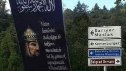 Sarıyer Bahçeköy'de tartışılan pankart