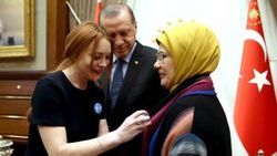 Cumhurbaşkanı Erdoğan Lindsay Lohan'ı kabul etti