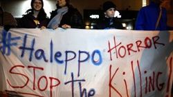 İsrail'de Halep protestosu