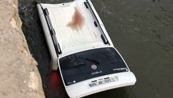 Amasya'da zikzak yapan sürücü Yeşilırmak'a uçtu