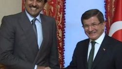 Davutoğlu Katar Emiri Şeyh Temim ile görüştü