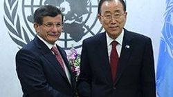 Başbakan Davutoğlu Ban Ki-mun ile görüştü