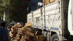 Meyve kasalarından 87 kilo esrar çıktı