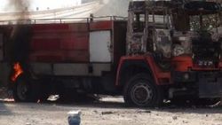 PKK itfaiye aracını yakıp bomba tuzakladılar