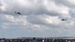 Atak helikopterinden harmandalı şovu