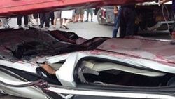 Çin'deki bir trafik kazasında mucize yaşandı