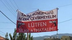 Osmaniye'de düğün sahibi magandaları pankartla uyardı