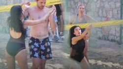 Engin Altan Düzyatan nişanlısıyla voleybol oynadı