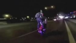 Motosikletli magandanın şovu umduğu gibi bitmedi