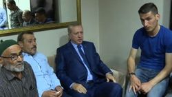 Erdoğan'dan şehit ailesine ziyaret