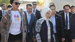 Emine Erdoğan çadır kentte Suriyeli kadınlarla buluştu