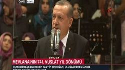 Cumhurbaşkanı Erdoğan Mevlana'yı anma töreninde konuştu
