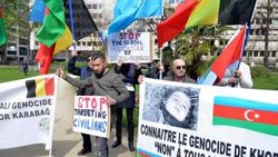 Brüksel'de Ermenistan protestosu