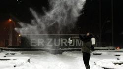 Erzurum'da keskin soğuk: Eksi 33