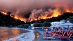 Sakız Adası'nda büyük yangın
