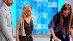 Demet Akalın canlı yayında ütü yaptı