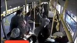 İstanbul'da otobüsteki dehşet anları kamerada