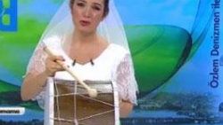 Özlem Denizmen canlı yayında gelinlik giyip davul çaldı