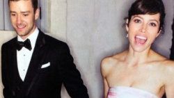 Justin Timberlake ile Jessica Biel'in düğün fotoğrafı