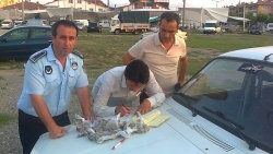 Dilencinin üzerinden bin TL çıktı