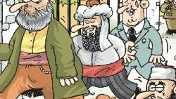 Orduevlerinde cübbe Gırgır'ın kapağında