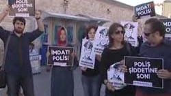 Polis şiddeti protesto edildi-İzleyin