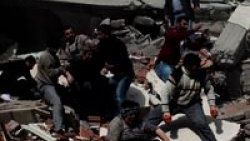 Deprem sonrası havadan ilk görüntüler - Video