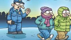 Saç kesimi Penguen'in kapağında