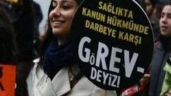 Sağlık çalışanları grevde