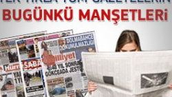 12 Ocak 2012 günün gazete manşetleri