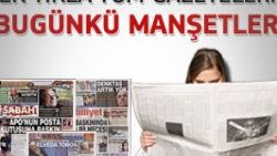 13 Ocak 2012 günün gazete manşetleri
