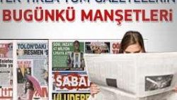 28 Ocak 2012 günün gazete manşetleri