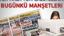 15 Şubat 2012 günün gazete manşetleri