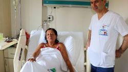 Muğla'da bir kadından 11 kiloluk tümör alındı