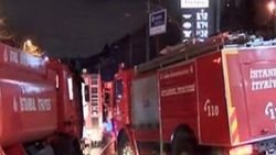 Eyüp'te benzin istasyonun arkasında yangın çıktı