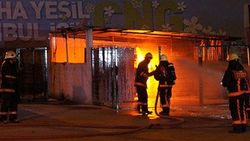 Eyüp'te doğalgaz dolum tesisinde yangın