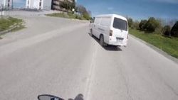 Motosiklet sporcusunun kaza anı kask kamerasında
