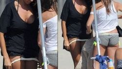 Fransız model bikini altını değiştirirken fena yakalandı