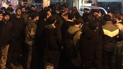İstiklal'de Rus konsolosluğu önünde Halep protestosu