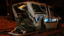 Samsun'da kazaya müdahale eden polislere minibüs çarptı