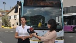 Güneş panelli otobüs yola çıkıyor