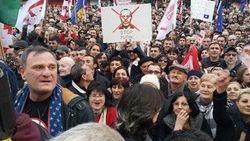 Gürcistan'da Rusya karşıtı protesto