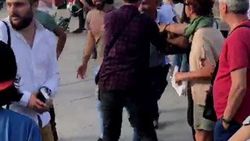 HDP'liler İstiklâl Marşı okuyan gençlerin üzerine yürüdü