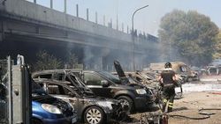 İtalya'da trafik kazası sonrası patlama: 2 ölü 60 yaralı