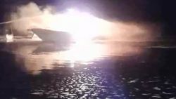 İzmir'de patlayan tekne alev topuna döndü İZLE